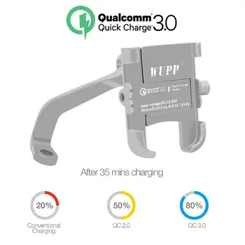 

Motorcycle Phone Holder Stand With Waterproof USB Charger Aluminum Moto Handlebar Rearview mirro Bracket Phone Mount Dropshipp