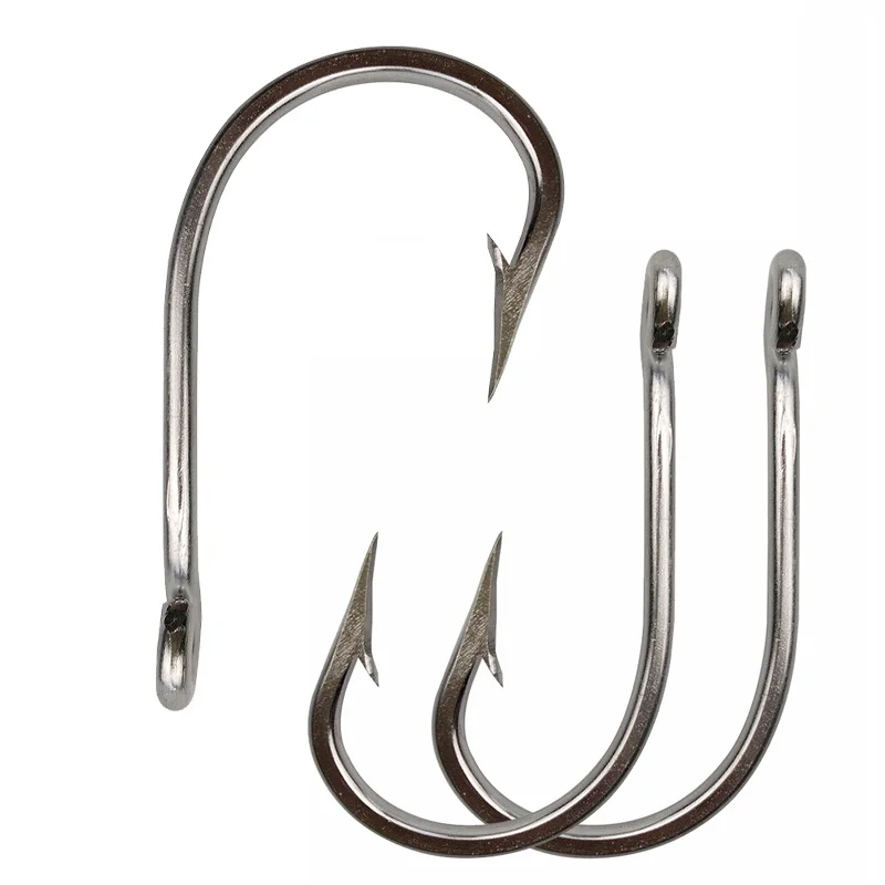 30-Piece Big Game Saltwater Fishing Hooks - Stainless Steel Octopus/Circle Hooks