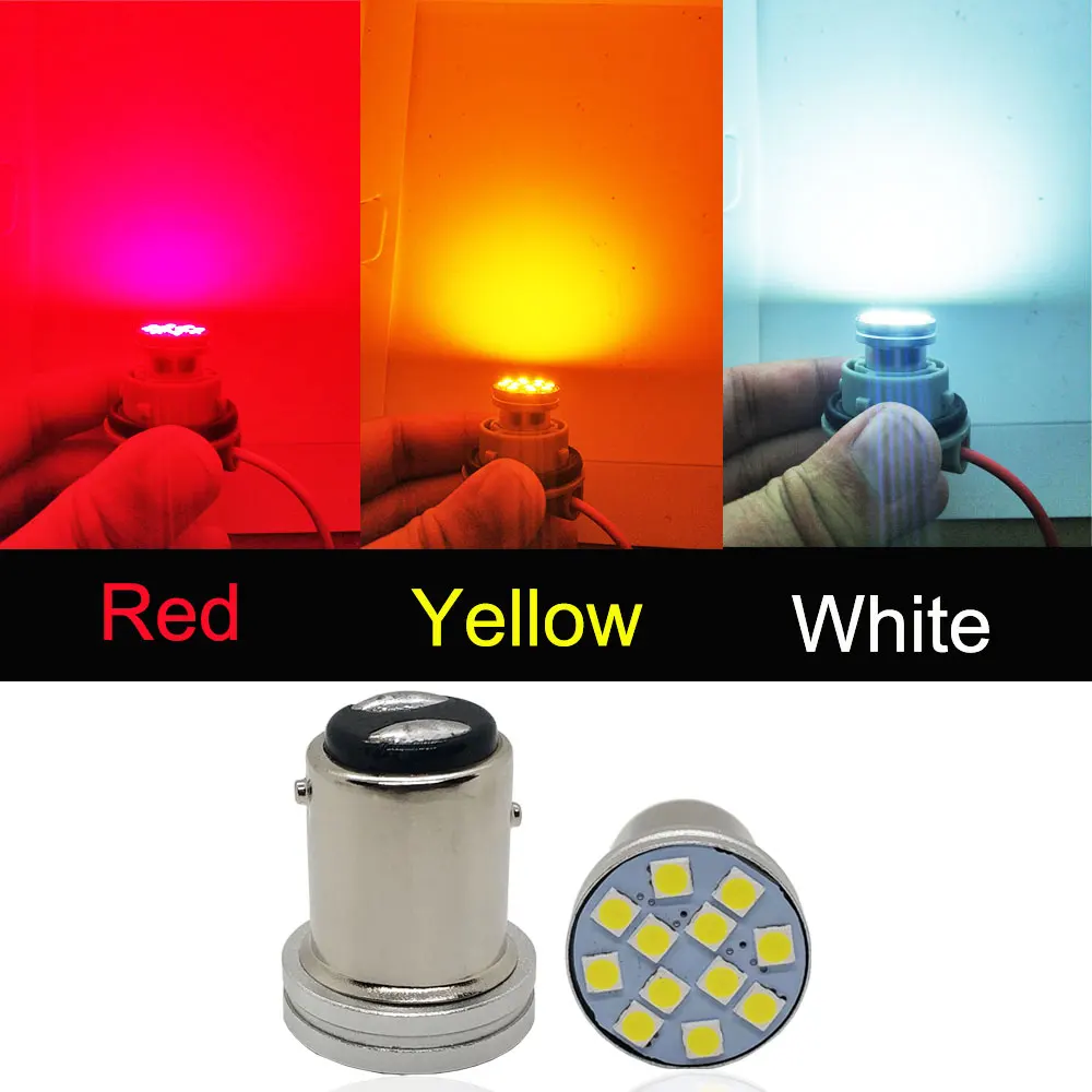 2 шт. P21/5 Вт светодиодный 1157 BAY15D СВЕТОДИОДНЫЙ Фонарь 1156 BA15S BAU15S P21W PY21W 12SMD 3030 R5W