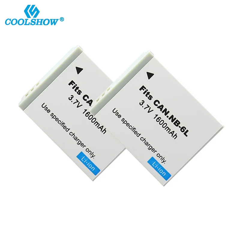 Batterie Per Foto/Videocamera Nb 6L Nb-6L Nb6L 1600Mah Per Canon Power Shot Ixus 310 Sx240 Sx275 Sx280 Sx510 Sx500 Hs 95 D10 D20 D30 Batterie