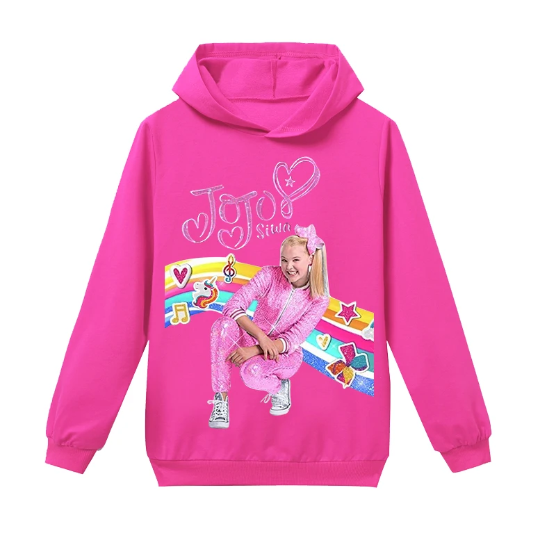 Г. Новая одежда для девочек футболки JoJo Siwa одежда для детей осенняя хлопковая Футболка топы, футболки для малышей, Рождественский свитер, комплект с толстовкой с капюшоном - Цвет: H1283