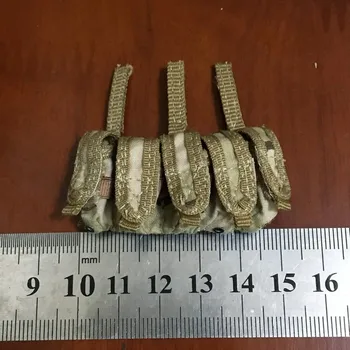 

1/6 soldier SH08 military Sansha camouflage desert camouflage five-unit grenade bag model for 12 inch action figure