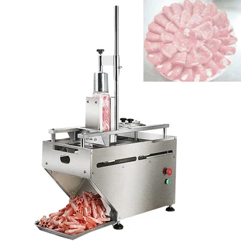 

400W variable speed motor frozen meat slicer commercial stainless steel mutton roll slicer