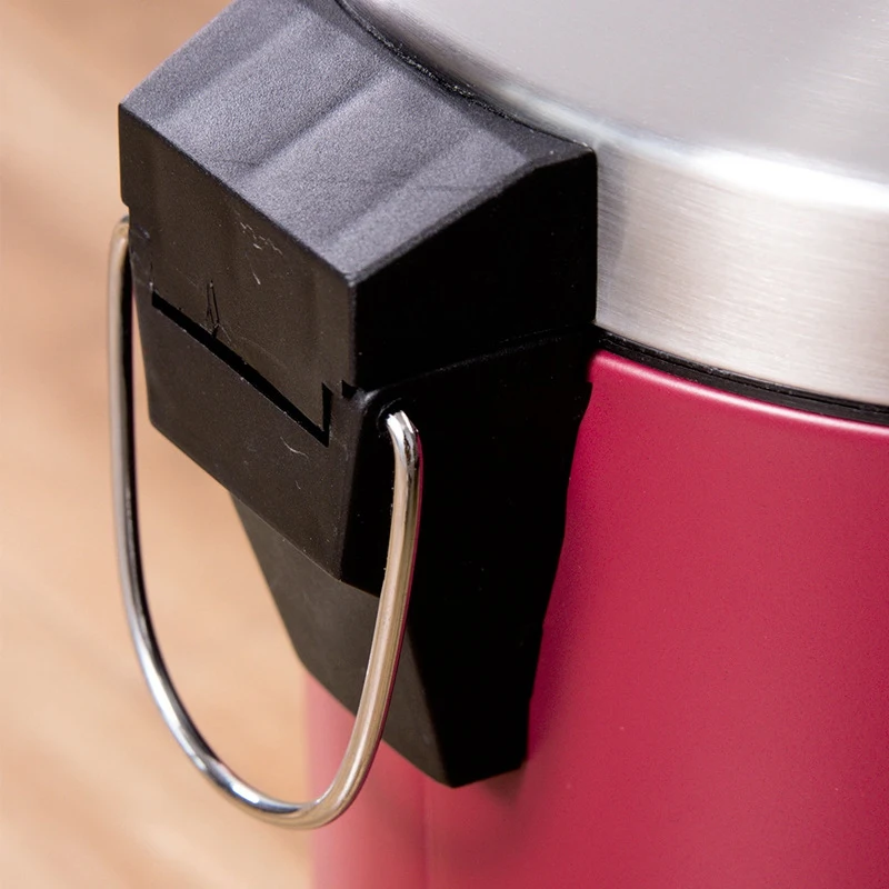 7L Trash Can Round Step Dustbin Rubbish Bin Kitchen Trash Bucket Kitchen Bathroom Garbage Can Office Paper Basket