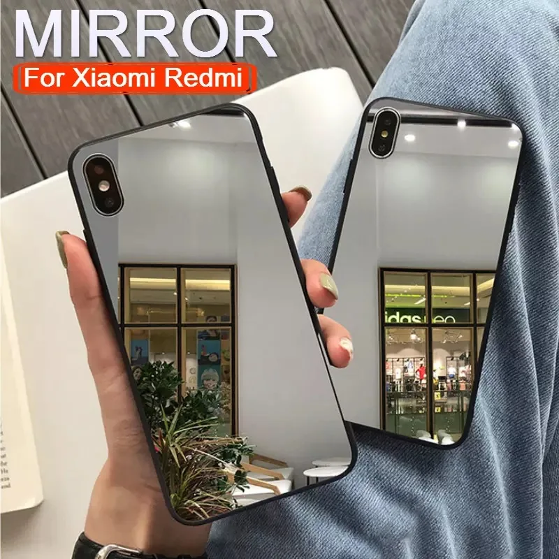 

Shiny Mirror Silicone Case For Xiaomi Redmi 8 pro 7 6 Mi Note 10 Soft TPU Cover For Xiaomi Mi 9 8 Lite SE A1 A2 Lite