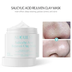Salicylic Acid Blackhead Remover Face Mask Deep Cleansing Black Dots Acne Shrink Pores Oil Control Moisturizing Repair Skin Care