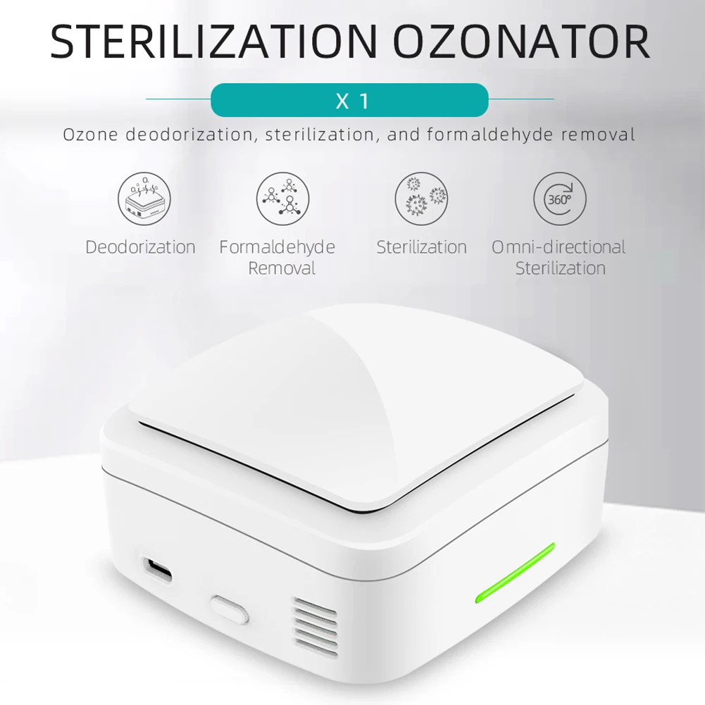 

X1 Mini Ozone Generator Air Purifier USB Rechargeable Deodorizer Sterilizer for Car Home Ozone Sterilization Deodorizer