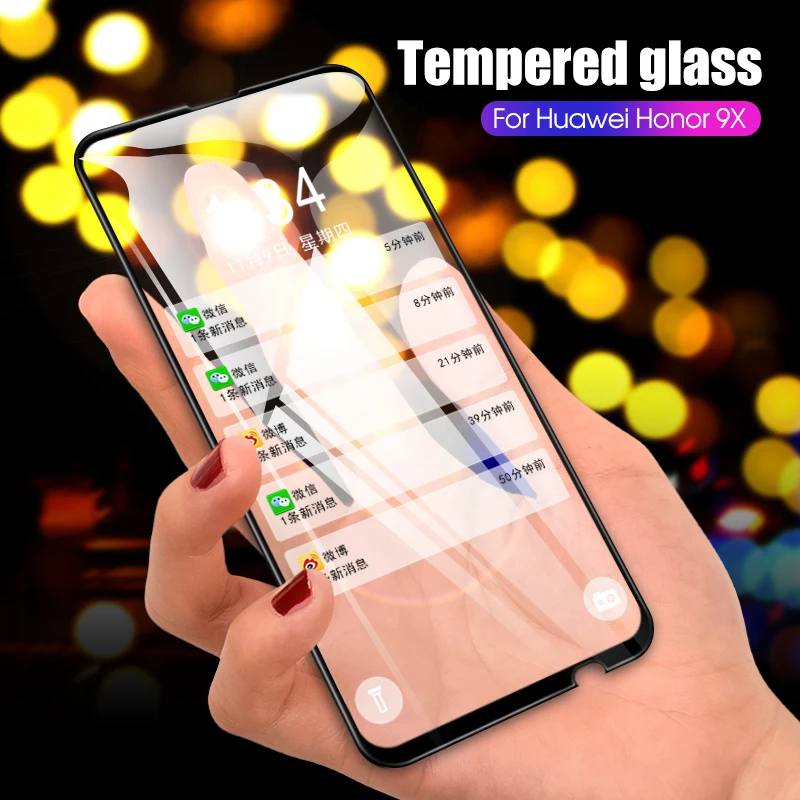 Закаленное стекло с полным покрытием для Huawei Honor 9X Pro Y9 Prime 2019 P Smart Z Mate 30 Nova 5i защита