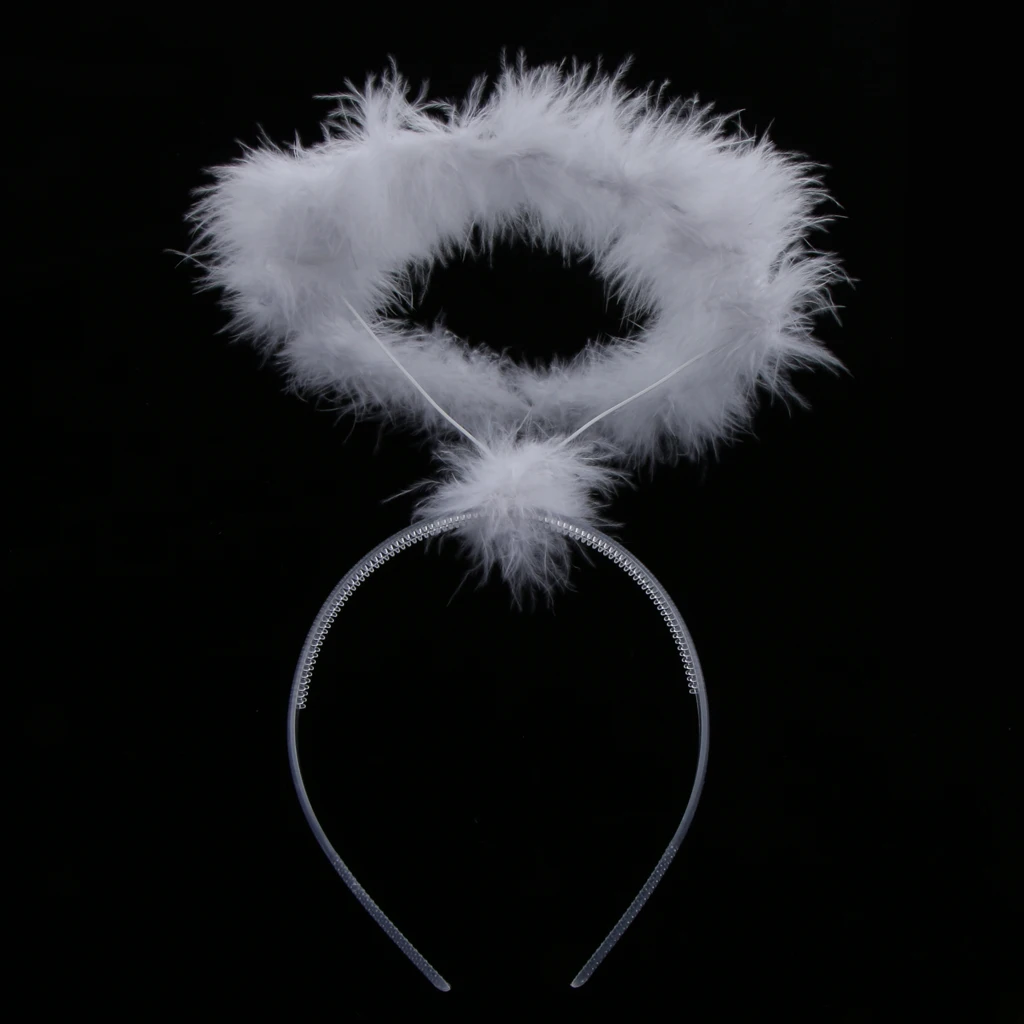 Women Masquerade Headband Children Girl Hairband With White Feather hairstyle accessory