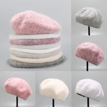SAGACE, модная Женская эластичная теплая вязаная шапка из кроличьей шерсти, Ретро стиль, шерстяной головной шарф, зимняя теплая шапка, береты