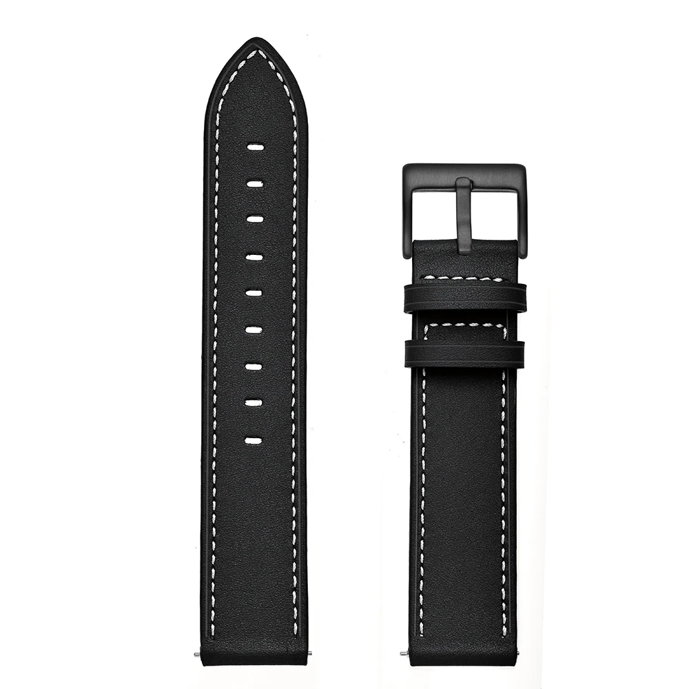 Ремешок UEBN кожаный для Xiaomi huami amazfit bip GTS браслет смарт часов GTR 42 мм 20 мм|Ремешки