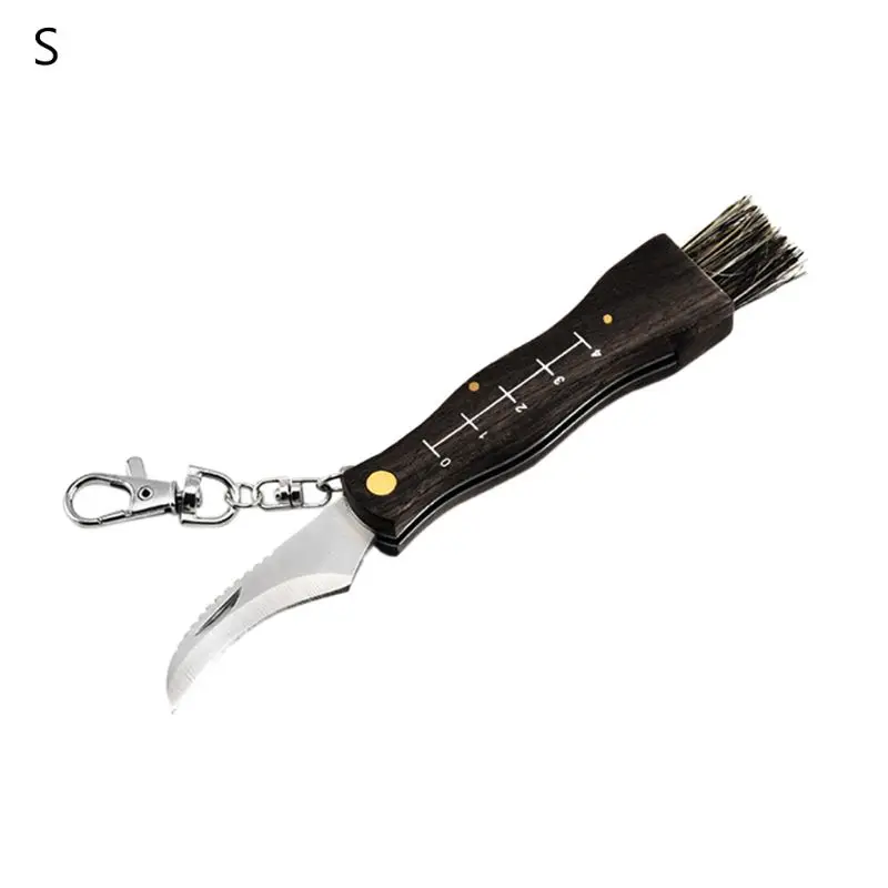 Мини походный грибной нож с черной деревянной ручкой для охоты на открытом воздухе для выживания, многофункциональные складные ручные инструменты для самозащиты - Цвет: S 17 cm
