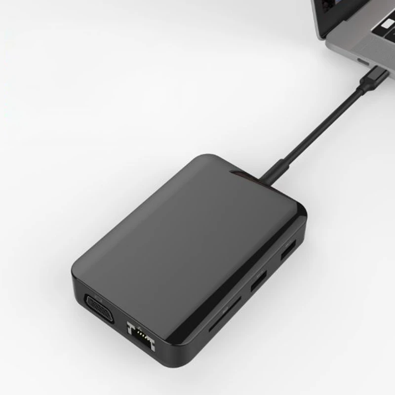 Usb хаб 9 в 1 многопортовый USB C двойной RJ45 HDMI адаптер 3 5 o VGA PD зарядная док станция для