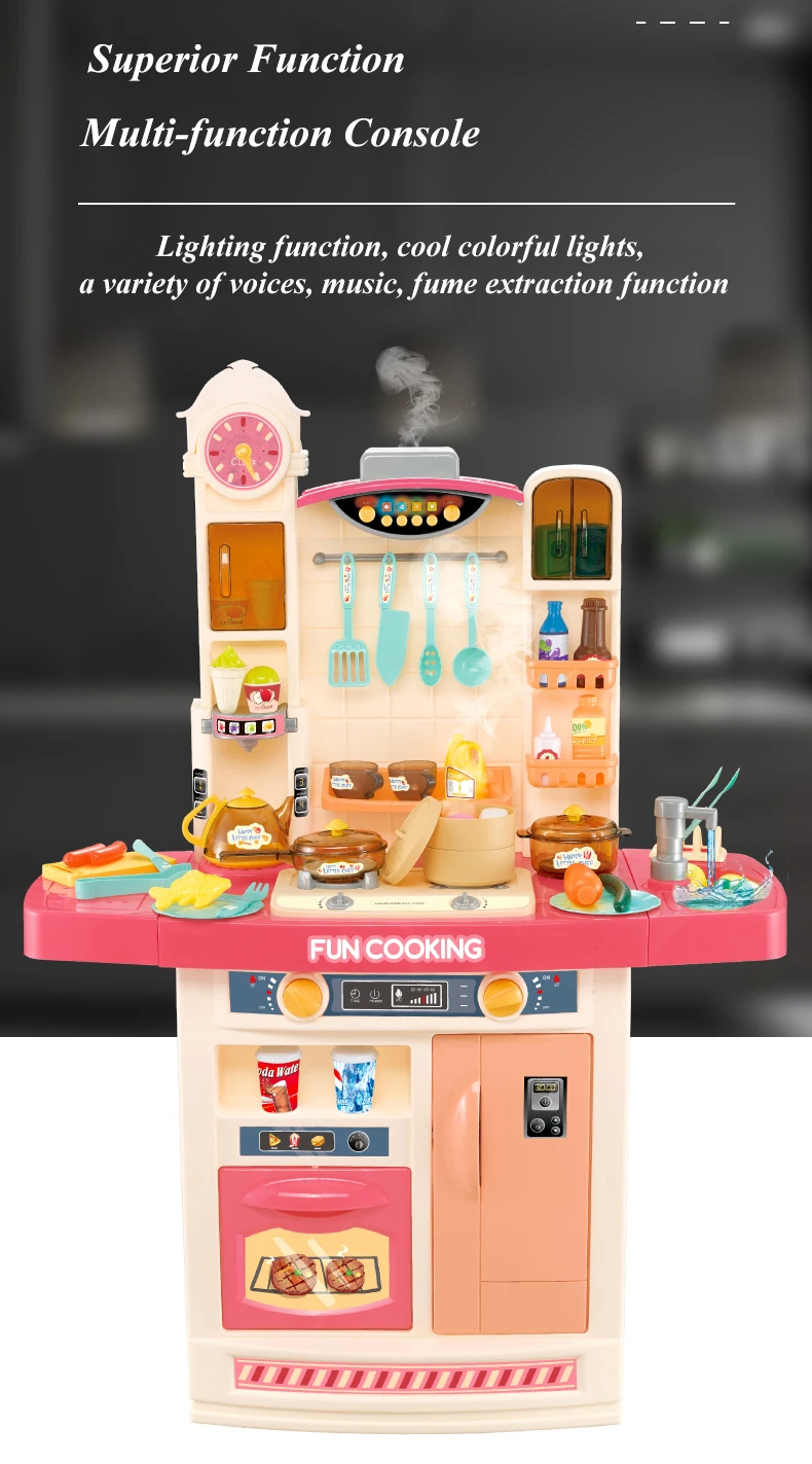 Детская блестящая кухонная игрушка 100 см/39 дюймов, большая игрушка> 3 года, многофункциональная игрушечная игрушка для мальчиков и девочек