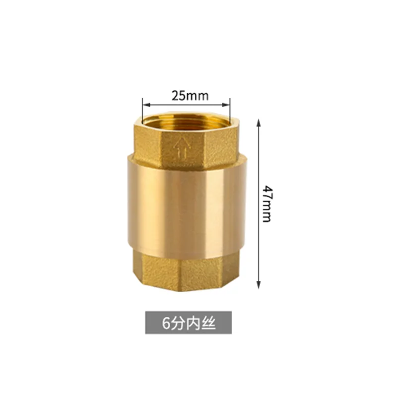 Латунный 1/" 3/4" " 1-1/4" 1-1/" 2" с внутренней резьбой вертикальный обратный клапан