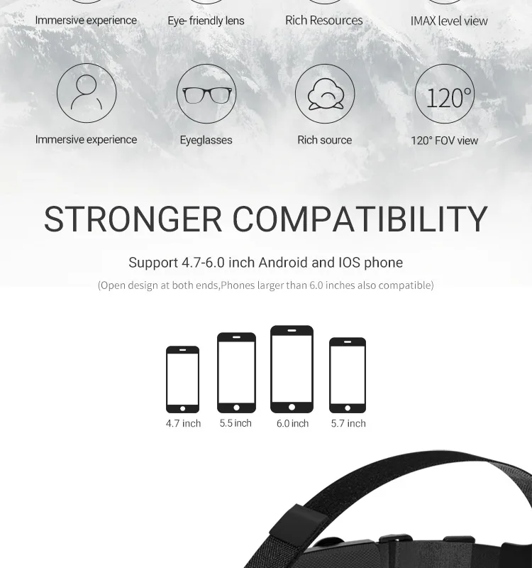 Bobovr Z5 3D VR Virtual Reality Glasses Headset Helmet Goggles Casque Stereo Headset Box Glasses For Smartphone With Packaging