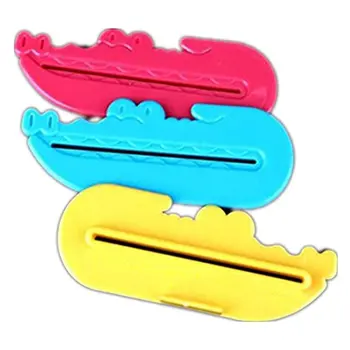 

Crocodile Shape Toothpaste Clip Toothpaste Squeezer 3 Pieces Mustard Clip Practical Multifunctional Clip