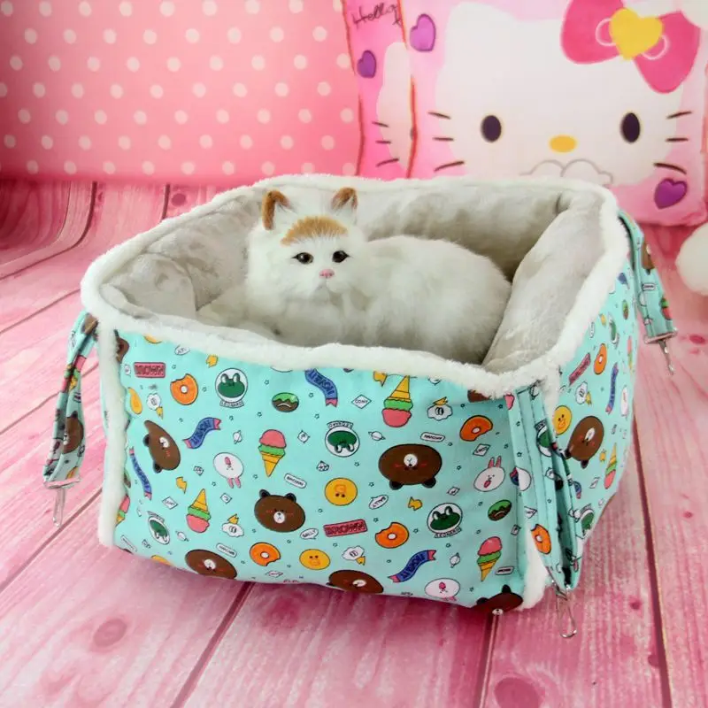 Кошка кровать для домашних питомцев котенок кошка гамак съемный кот мягкая кровать клетки качели для домашних животных дом кошка спальный мешок