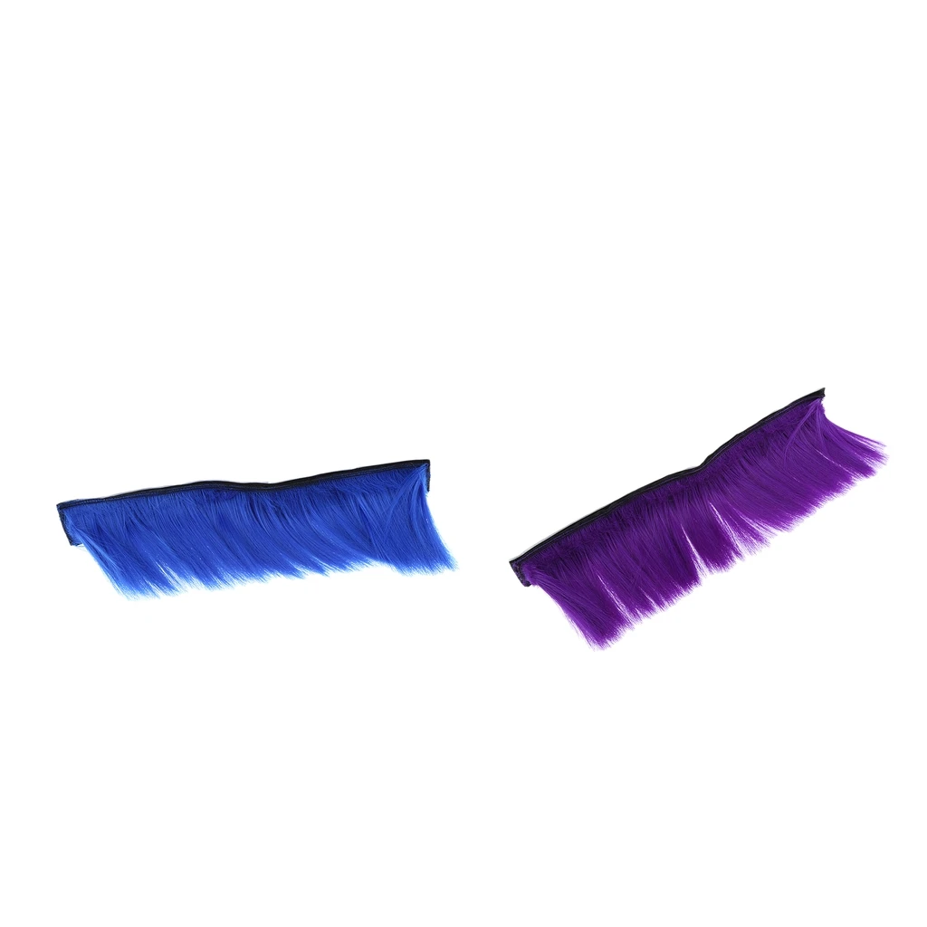 Purple/Blue Motorcycle Adhesive Mohawk Hair Patches Skinhead Costumes Wig