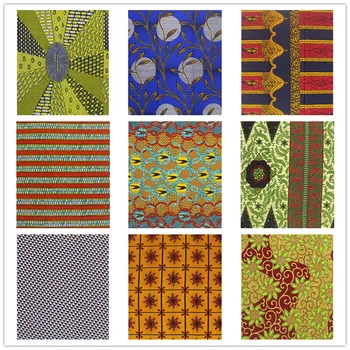 

African Batik Wax Fabric Pagne Wax Ankara wax Fabric African wax Prints Gold Color Tissu fabric 6 Yards Sewing For Wedding Dress