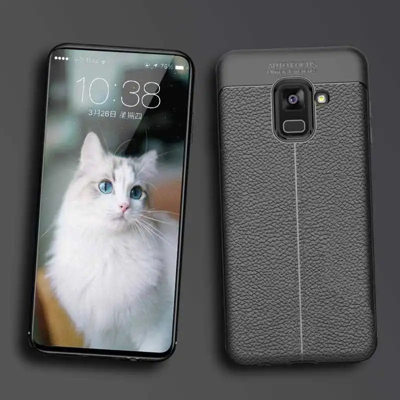 

Fashion Lichee Shock Proof Soft 5.6"For Samsung Galaxy A8 2018 Case For Samsung Galaxy A8 Plus 2018 Phone Case Cover
