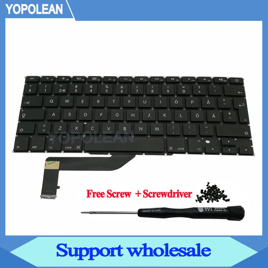 Новая шведская клавиатура для Macbook Pro Retina 15 дюймов A1398 2012 2013 2014 2015 лет | Компьютеры и