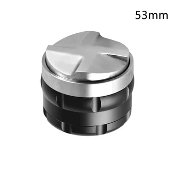 

53mm 58mm Tamper Mini Stainless Steel Non-Slip Adjustable Professional Leveler Dual Head Barista Press Tool Coffee Distributor