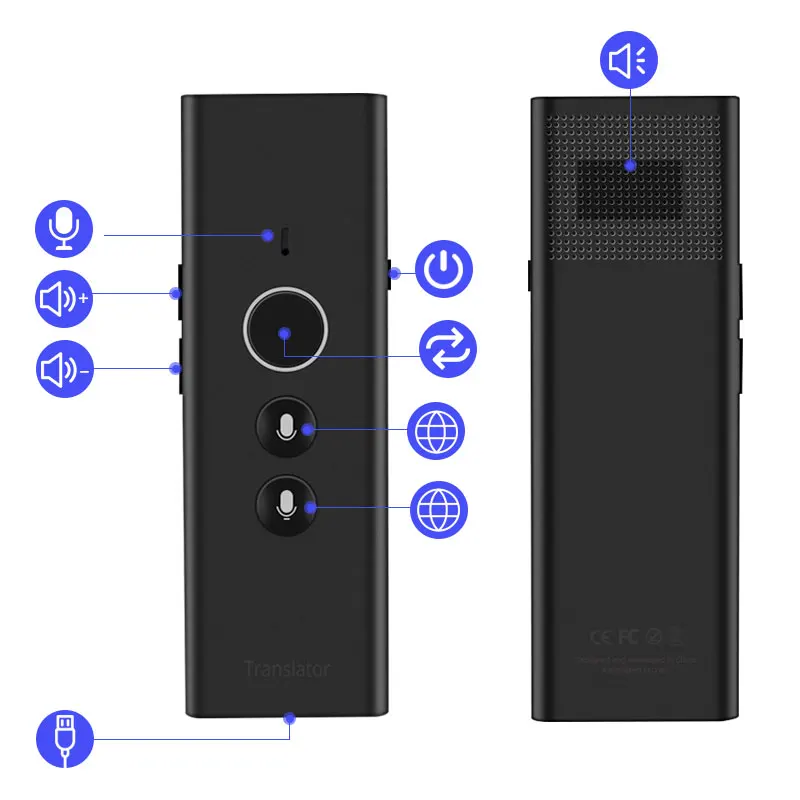 Онлайн-переводчик портативный Traductor 40 языков голосовой путешествия двусторонний мгновенный смарт-переводчик точка доступа устройство