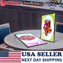 

LED Poster Frame Advertising Light Box Of Restaurant Menu Tempered Glass Panel Display Led Light Boxes Illuminated Picture Frame