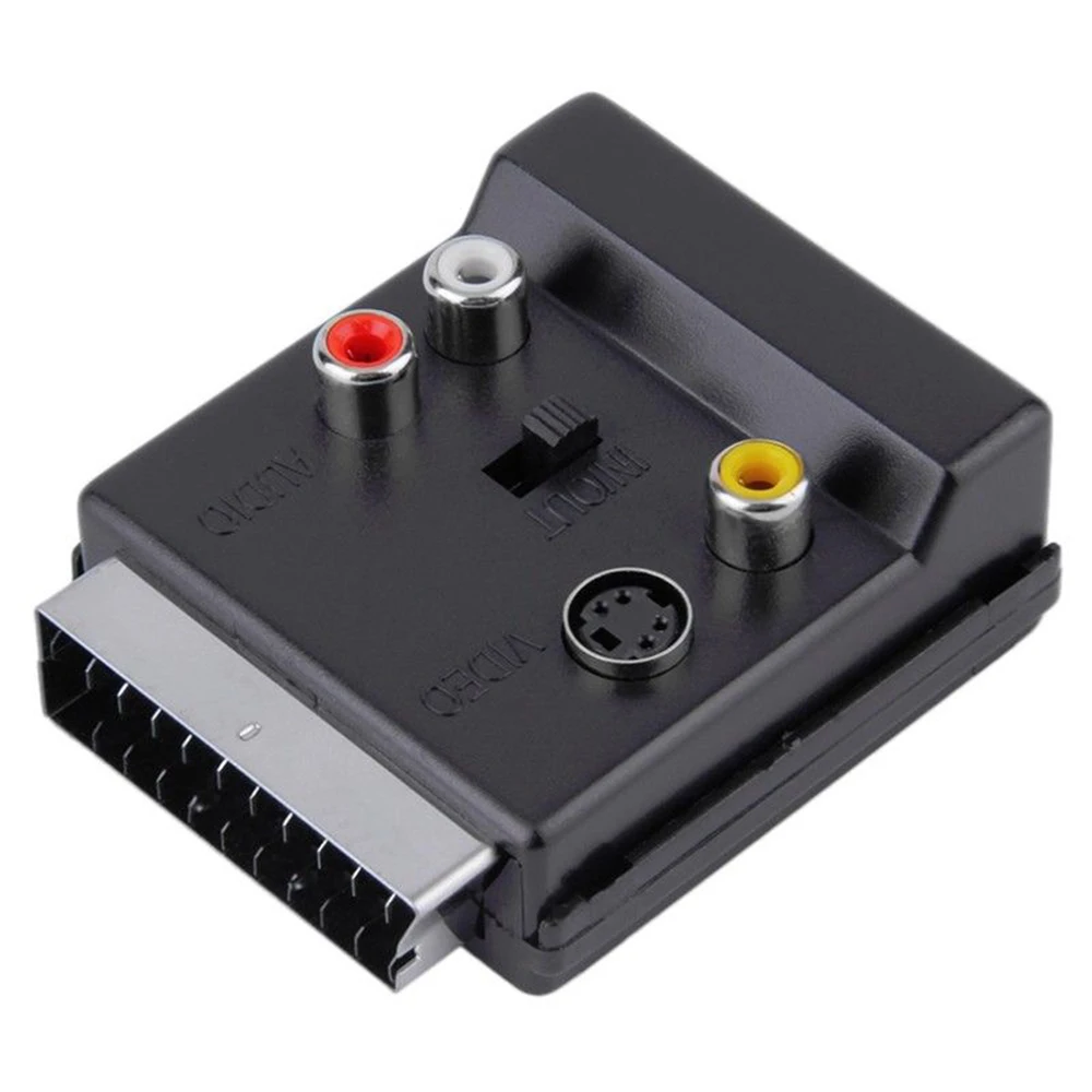 

20 Pin SCART Male to 3*RCA Female S-Video Audio Video Adapter Cable Connector SCART Plug to 3RCA Jack S Video AV TV Converter