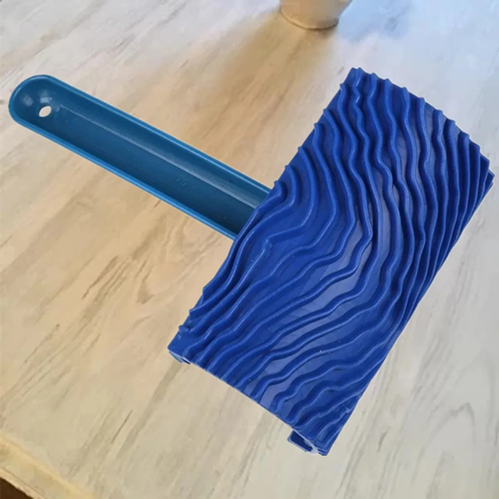 

Empaistic Handle Wall Home Tool Graining Durable DIY Rubber Wood Pattern Decoration Imitation Brush Art Painting Roller