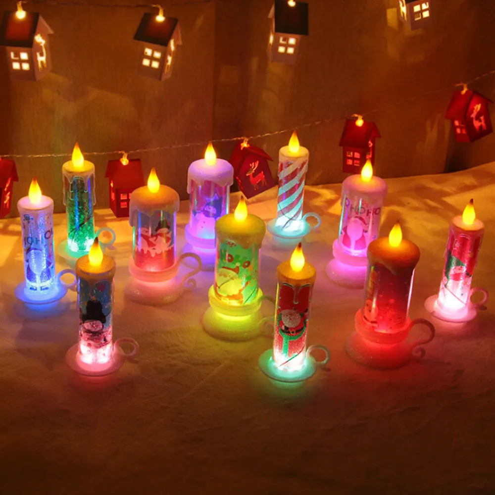 

LED Candle Tea Light Candles for Halloween Decoration Props Party Candle LED Cup Simulation Flame Flashing Electronic Tea Light