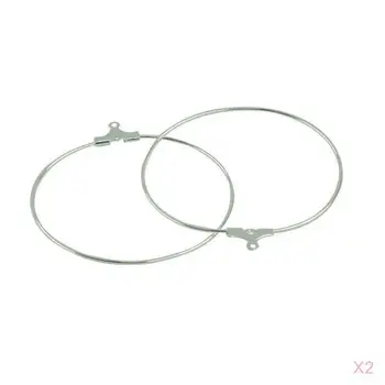 

40pcs Round Beading Hoop Loop Earrings Ear Wire DIY Earring Finings Makings