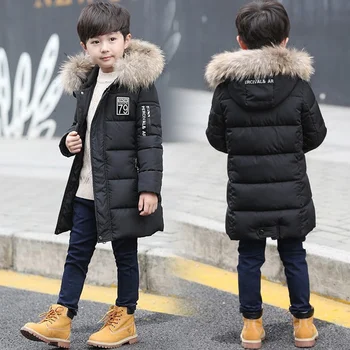 

Baby Boy Clothes Winter Coat Hooded Children Patchwork Cotton Kids Winter Jacket Boys Warm Outerwear Parks Coats 5 To 12 Years