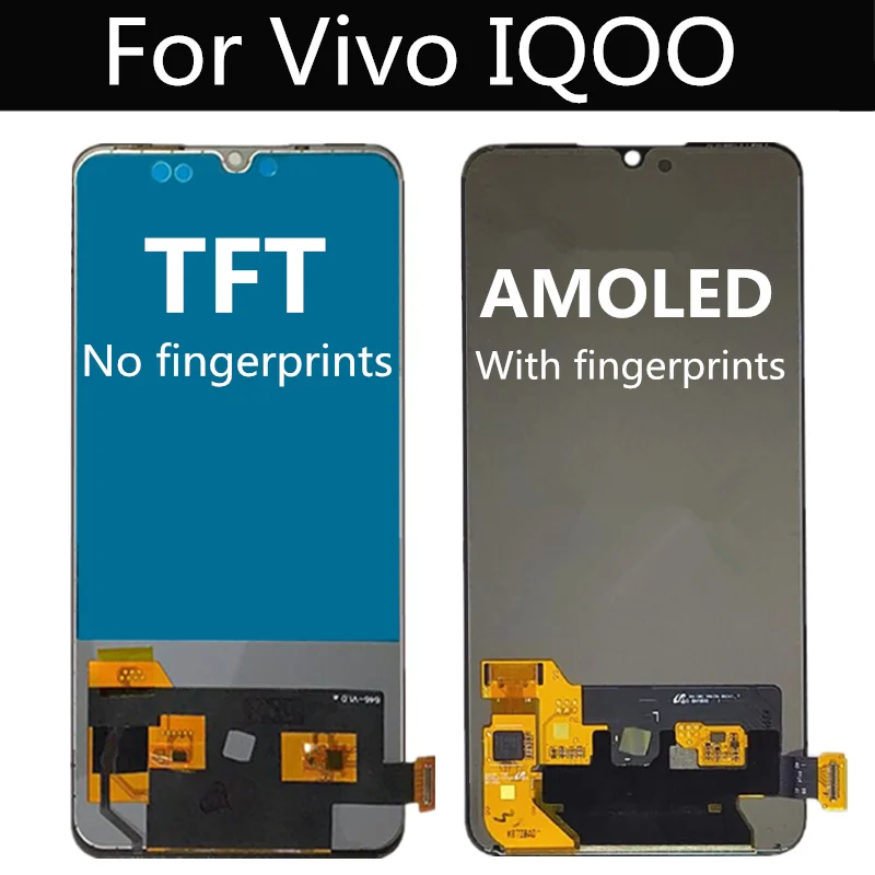 ЖК дисплей 6 41 дюйма для VIVO IQOO + дигитайзер сенсорного экрана стеклянная линза в