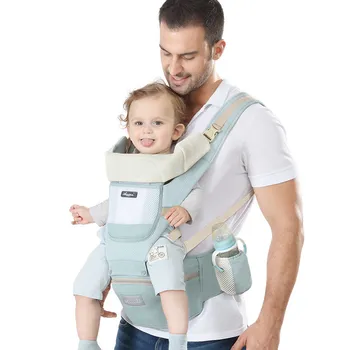 

100% Cotton Ergonomic Baby Carrier Infant Hipseat Carrier Kangaroo Bag for Hipseat Front Facing Baby Holder Baby Waist Carrier