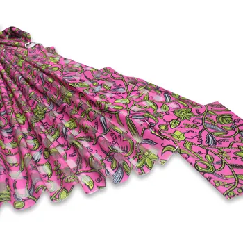 

Latest satin silk fabric new african wax pattern design african wax prints Eco-Friendly silk fabric for Party Dress