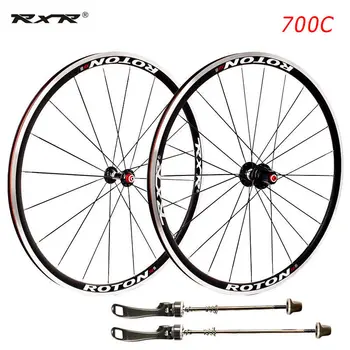 

Road Bike 700C Bearing Wheels 7-11 Speed V Brake Clincher Front Rear Wheelsets fit 7-11S Cassette