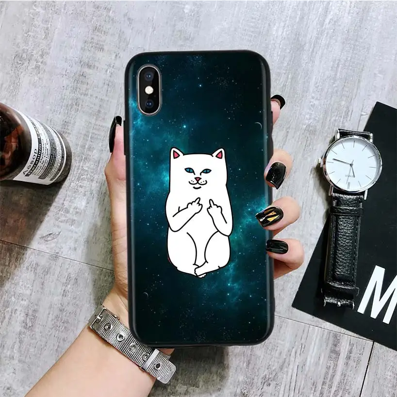 BA245-6 Черный чехол для телефона с рисунком среднего пальца для Apple IPhone 11 Pro XS MAX XR 7 8 6 6S Plus X 10 Ten 5 5S SE Coque Shell - Цвет: BA245-6