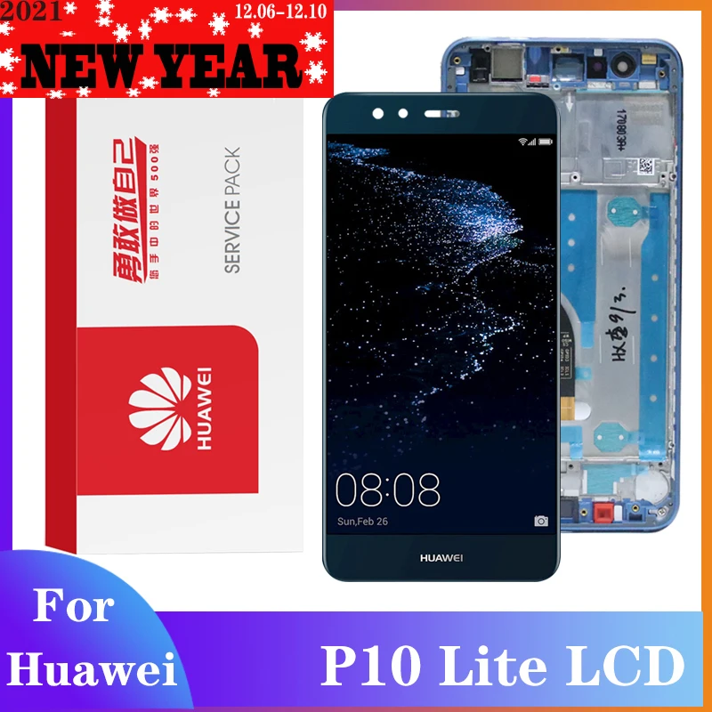 Оригинальный ЖК-экран для Huawei P10 Lite дигитайзер в сборе сенсорный дисплей LX1/LX1A |