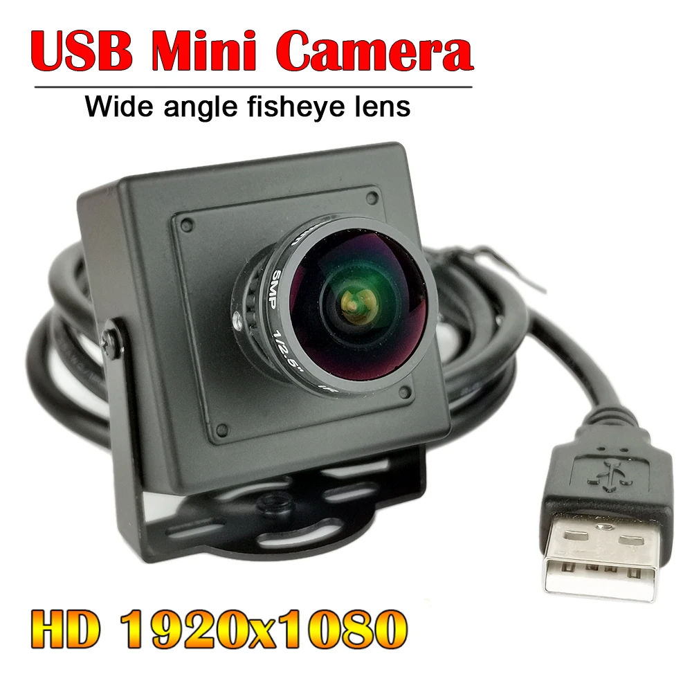 1080P HD Mini CMOS OV2710 Security Webcam 2MP 30fps Wide Angle 170degree Fisheye Lens UVC OTG Usb Camera For PC Computer Laptop |