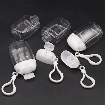 

Mini Portable 30ml Empty Clear Bottle Travel Flip Cap Bottle Silicone Protective Cover Hand Sanitizer Sub Cosmetic Bottle