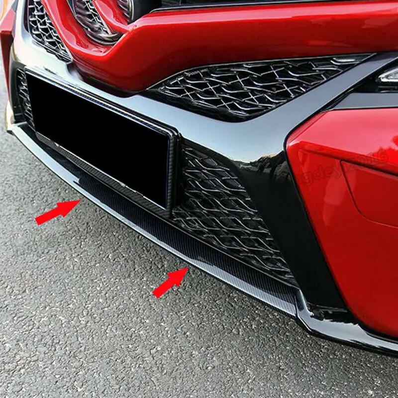 Для Toyota Camry- углеродного волокна передний бампер Защитная крышка отделка 1 шт. модификация автомобиля аксессуары