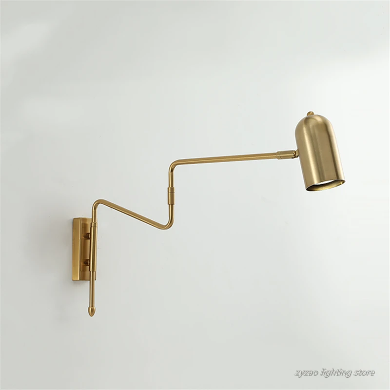 Nordic Modern Led Wall Lamps Angle Adjustable Bedroom Bedside Reading Lamp Living Room Decoration Study Iron Wall Light Fixtures