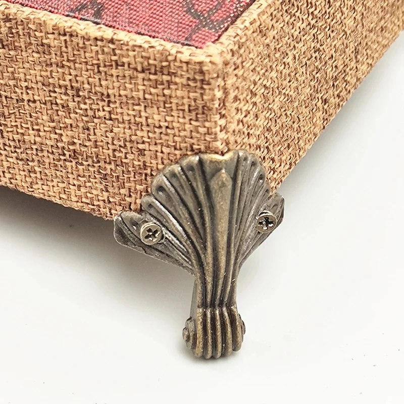 4Pcs Antique Corner Protector Bronze Golden Gift Wine Box Jewelry Wooden Case Decorative Feet Leg Metal Corner Bracket Hardware