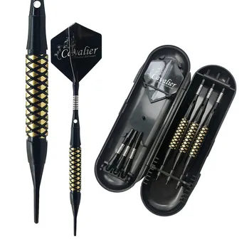 

3pcs Safety Nylon Soft Tip Darts 18g Indoor Sport Dardos Fine Black PET Flights with Case Spare Aluminum Shaft