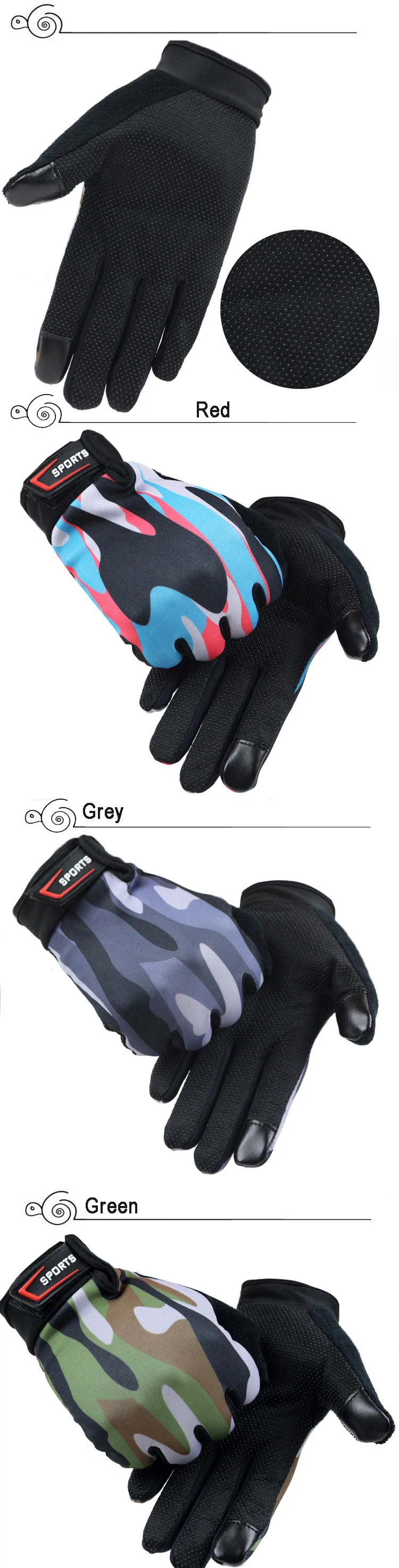Высококачественные мужские перчатки для езды на велосипеде, полный палец, сенсорный экран, перчатки для спорта на открытом воздухе, с