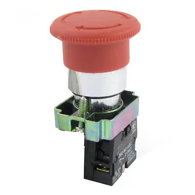 

660V 10A 21mm Threaded Latching Red Mushroomhead Emergency Push Botton Switch