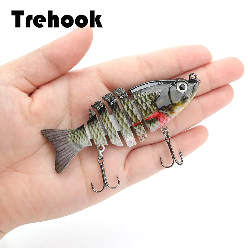 TREHOOK 8 см 10 г Мульти шарнирная Swimbait Щука джеркбейты рыболовные приманки-Воблеры искусственные приманки для тонущие приманки Minnow Crankbait