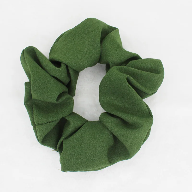 LOVINGSHA свет Цвет Для женщин волос Accesorios дамы волосы галстук Scrunchie Мода девушка Хвостик Волос Держатель каната CHD008 - Цвет: Зеленый